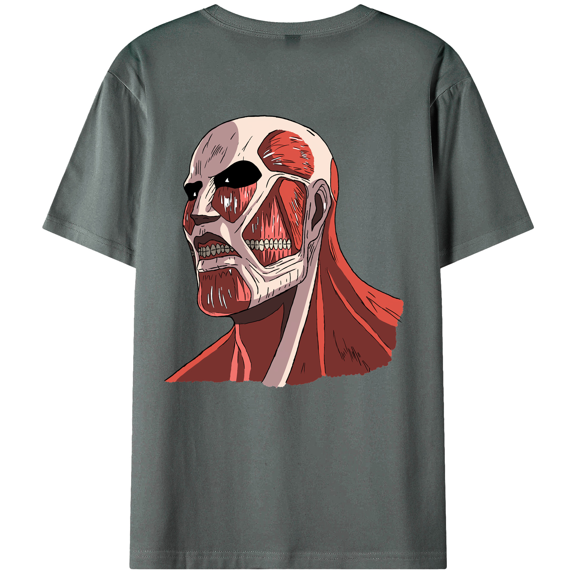 （画像用） 進撃の巨人 Attack on Titan 綿100％ メンズ半袖Tシャツ（バックプリント） 通気性
